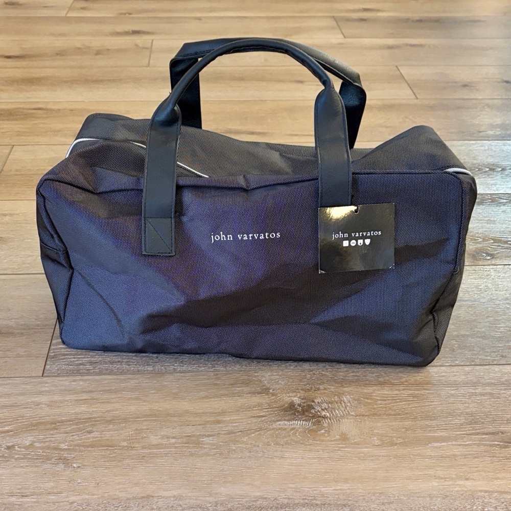 John Varvatos Black Duffel Bag